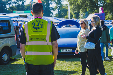 A CJ's Events Warwickshire, Event Manager on site