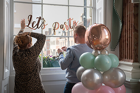 Events decorators decorating a window