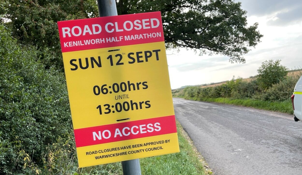 Kenilworth Half Marathon - Road Closures